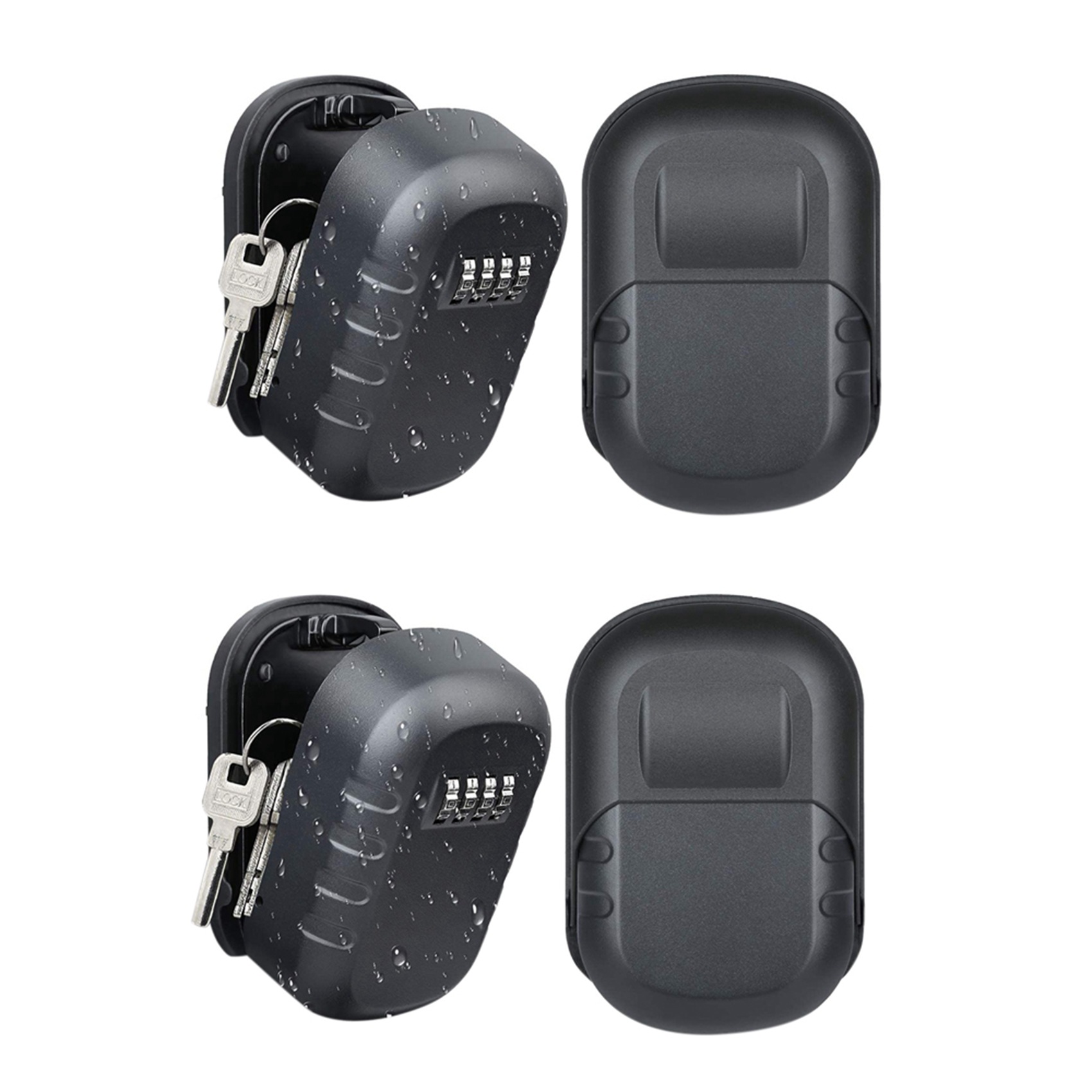 Lockbox Key Secure - ABKN-2X กล่องล็อคกุญแจแบบติดผนัง 4 หลัก กล่องเก็บกุญแจแบบกันน้ำ กล่องเก็บกุญแจแบบกันน้ำขนาดใหญ่