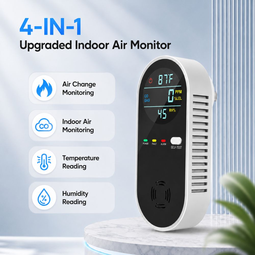 เครื่องตรวจจับก๊าซคาร์บอนมอนอก - Co Detector Plug บทวิจารณ์และราคา