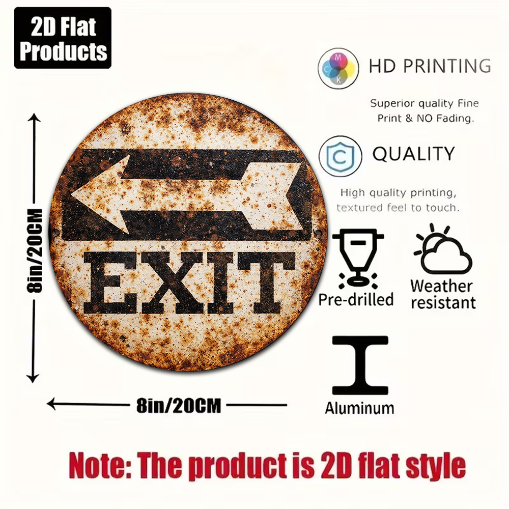 ป้ายโลหะ 2 มิติ ขนาด 8x8 นิ้ว/ - Emergency Exit Sign บทวิจารณ์และราคา